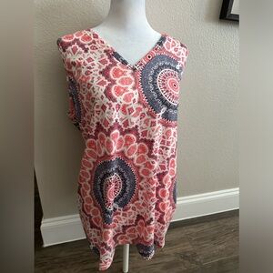 ETCYY NEW Boho Pullover Sleeveless Lightweight Tank Top Size L NWT